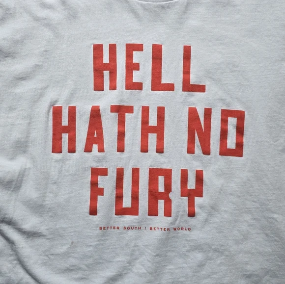The Bitter Southerner White T-Shirt Hell Have No Fury Size Large - Picture 5 of 9